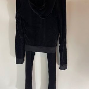 Juicy Couture Black Velvet hooded jogging suit